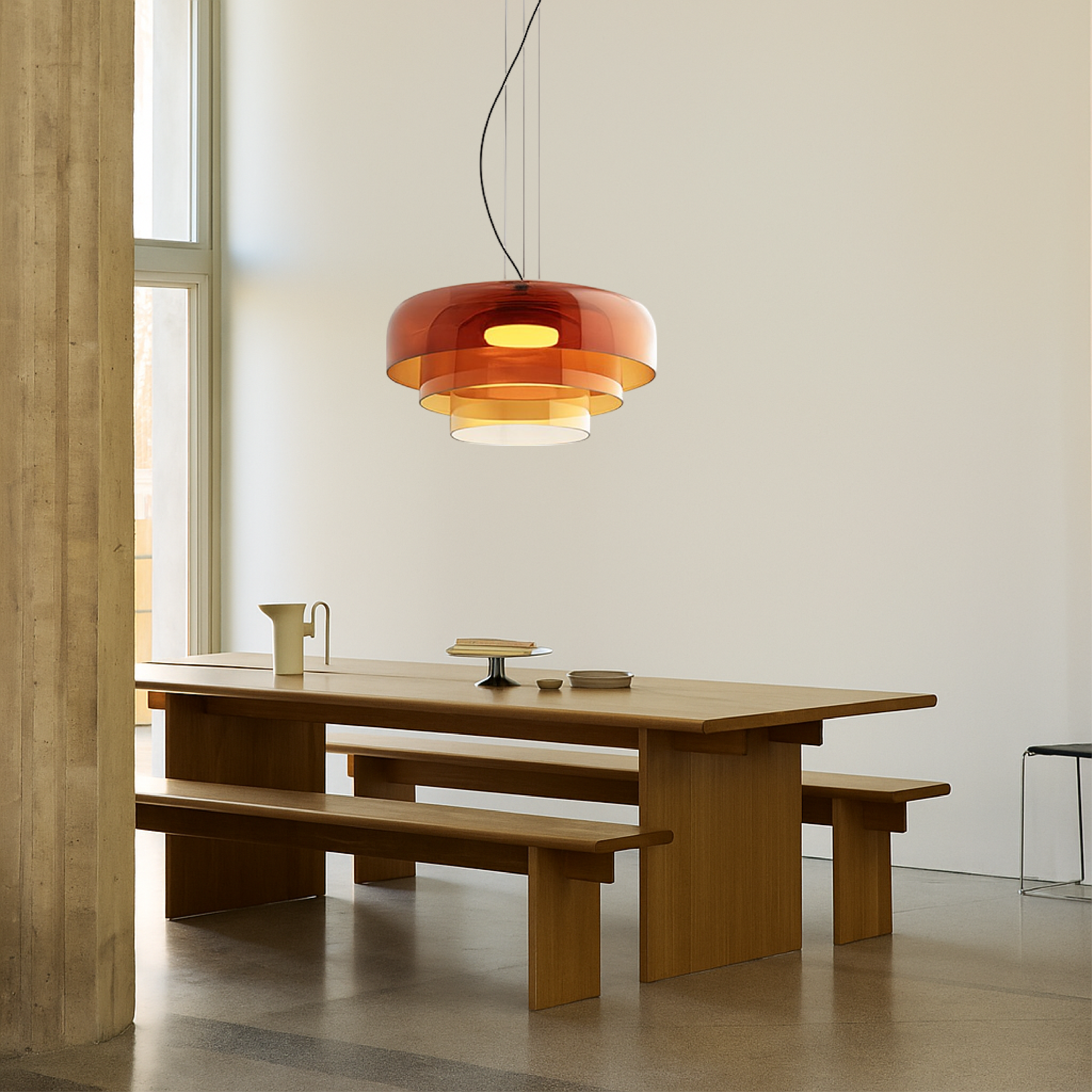 Pendellampe i glas
