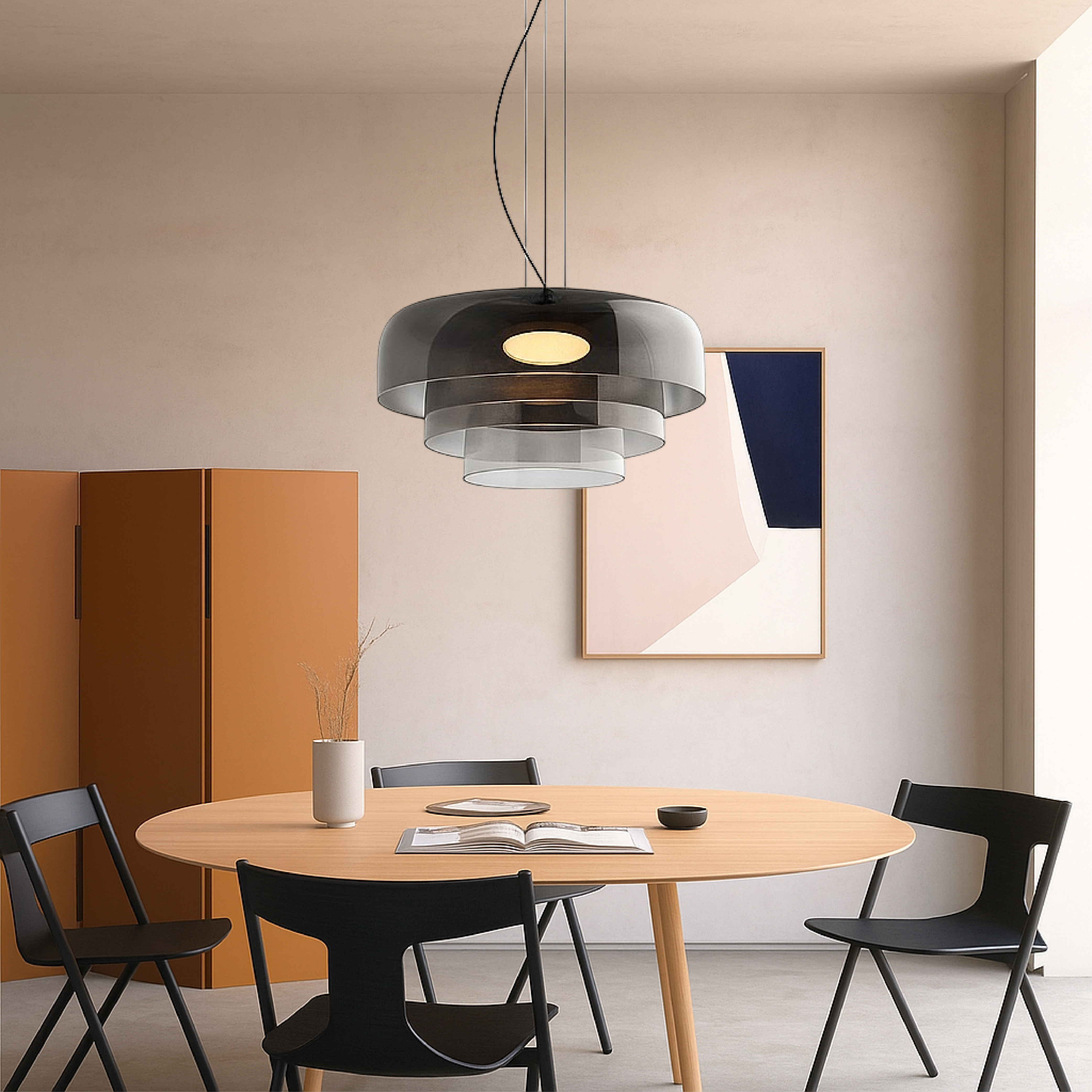 Pendellampe i glas