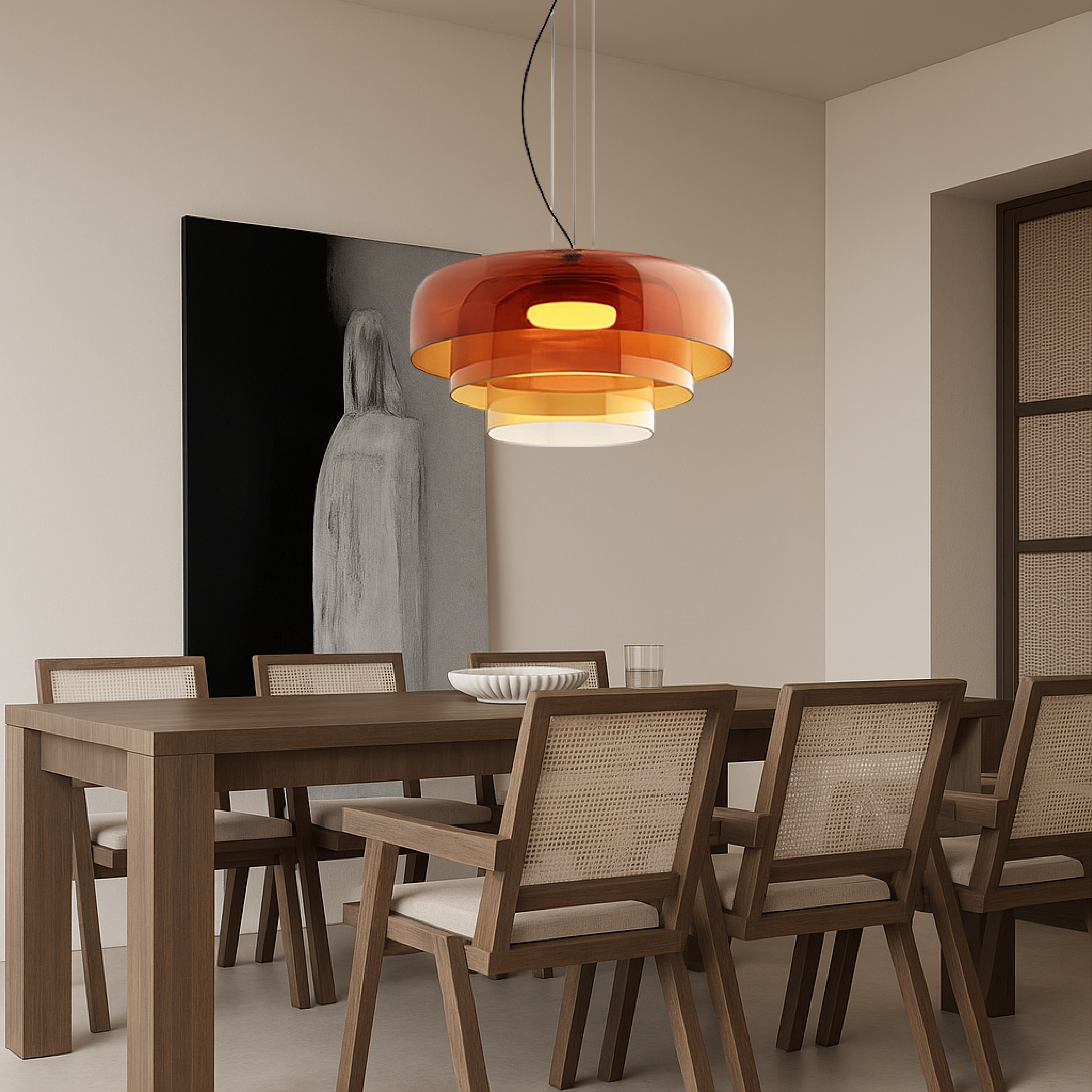 Pendellampe i glas