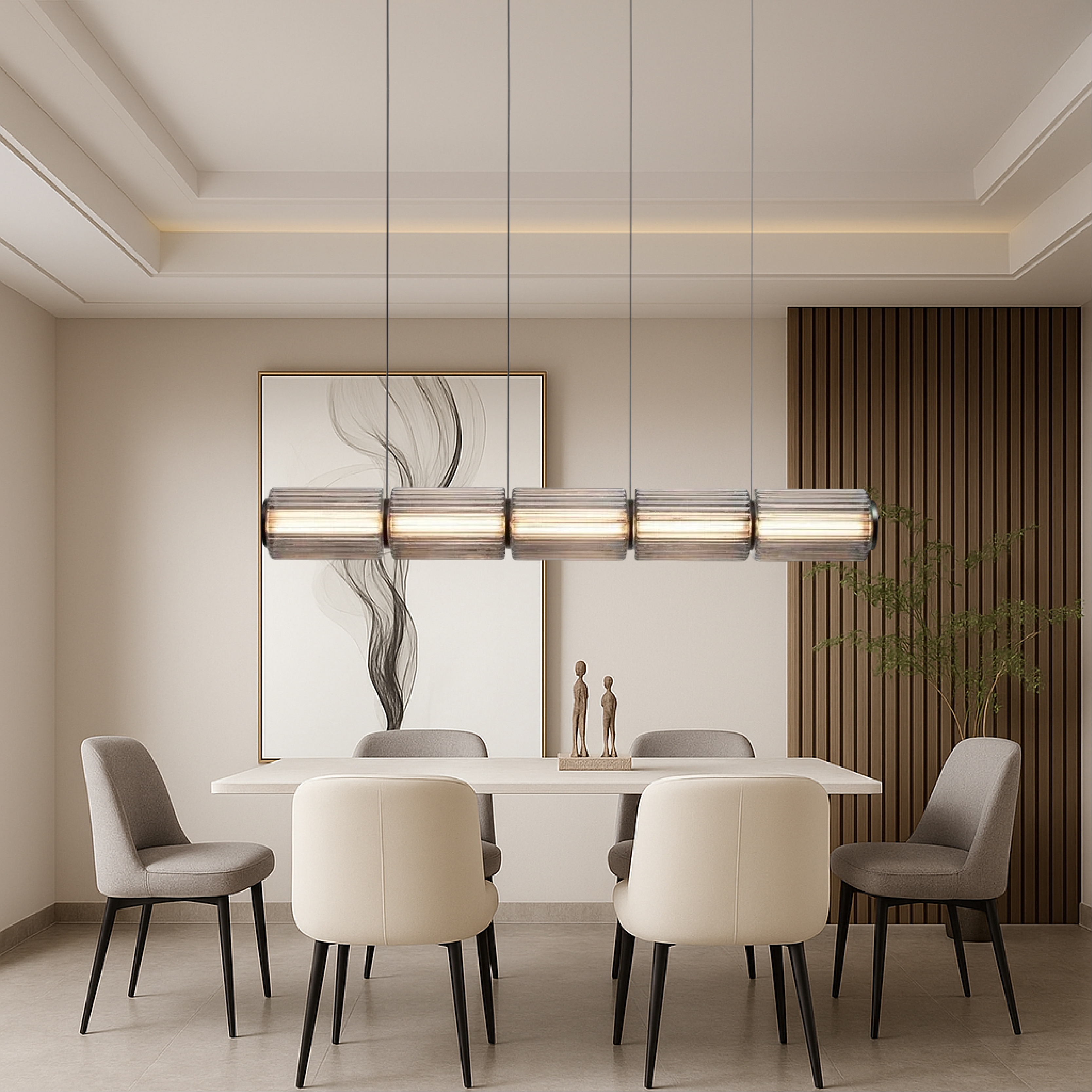 Cylinder glas pendel lampe