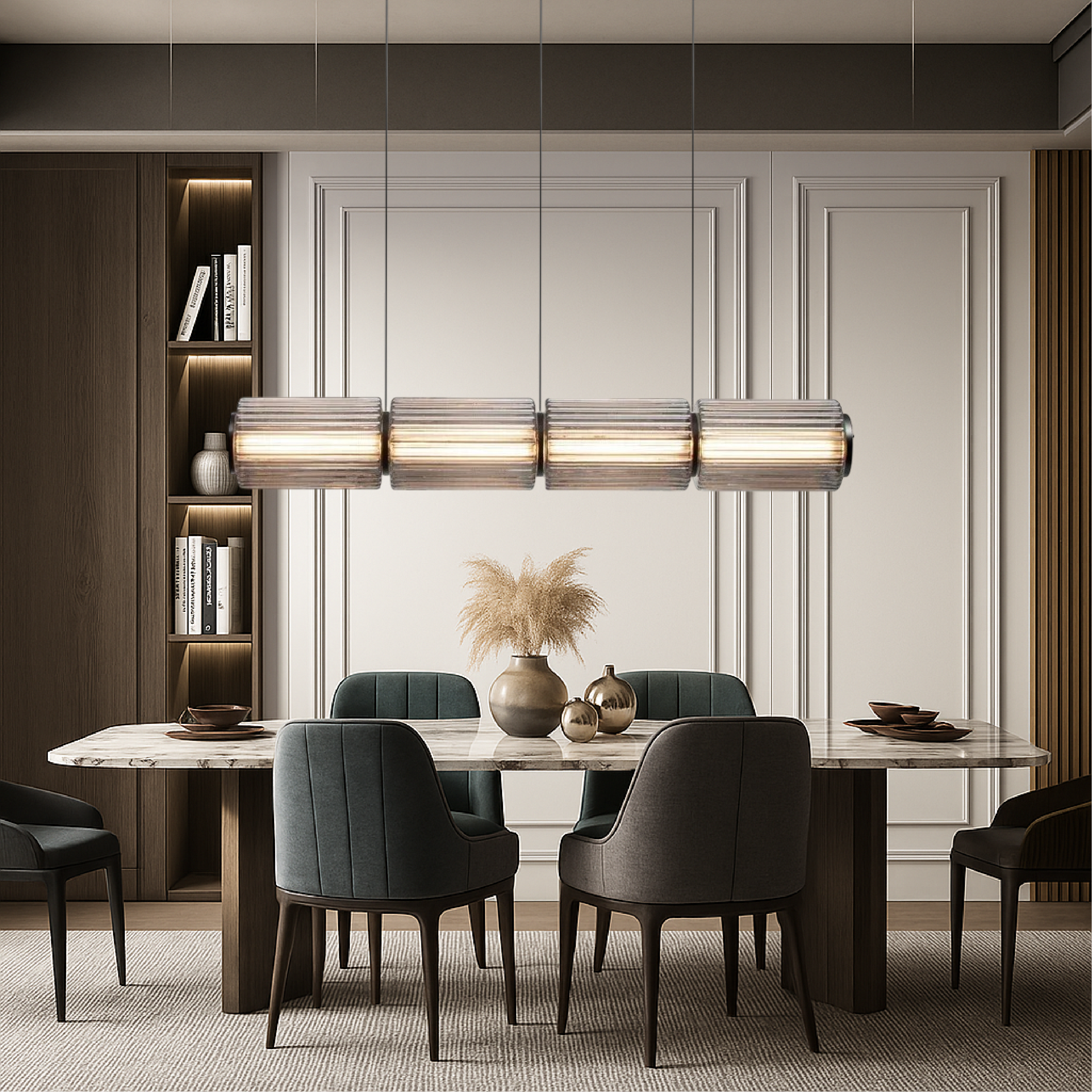 Cylinder glas pendel lampe