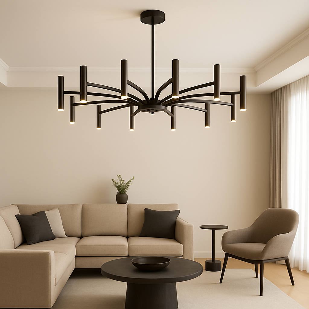 12 hoveder moderne lysekrone