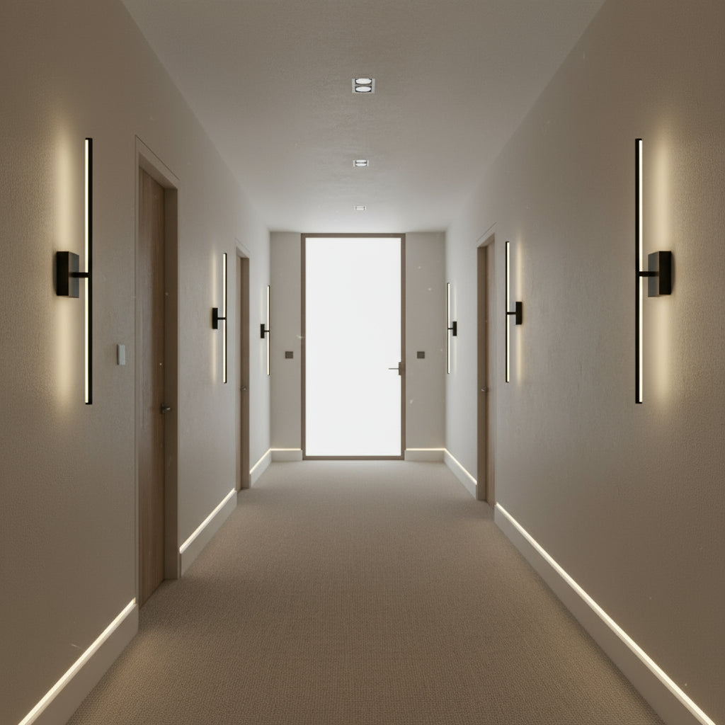 1+1 gratis genopladelig lineær væglampe