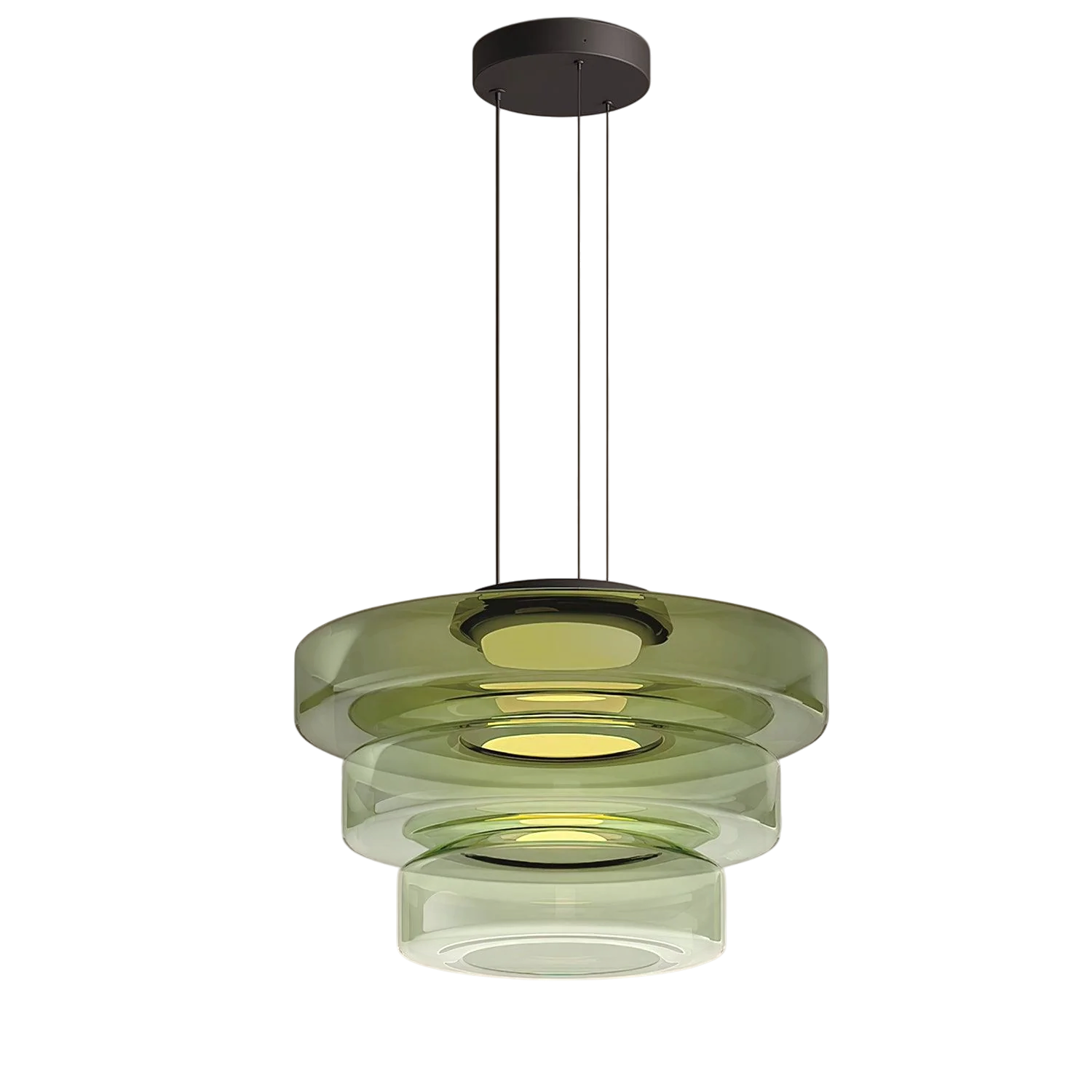 Dansk Bauhaus-pendel i glas
