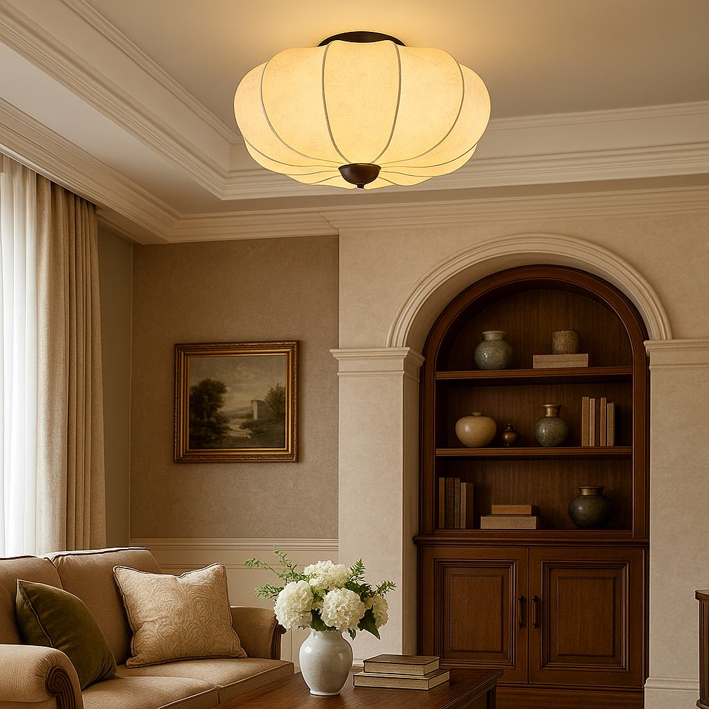 Middelalderlig silke-loftslampe