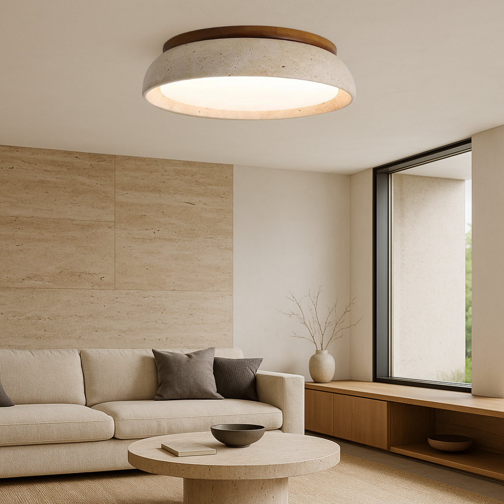 Piedra loftslampe i travertin