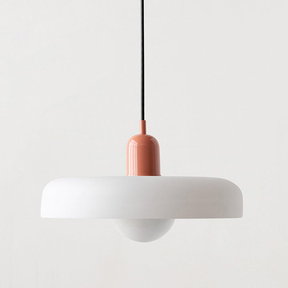 Bauhaus-pendel i farvet glas
