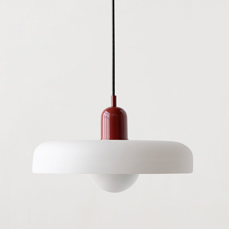 Bauhaus-pendel i farvet glas
