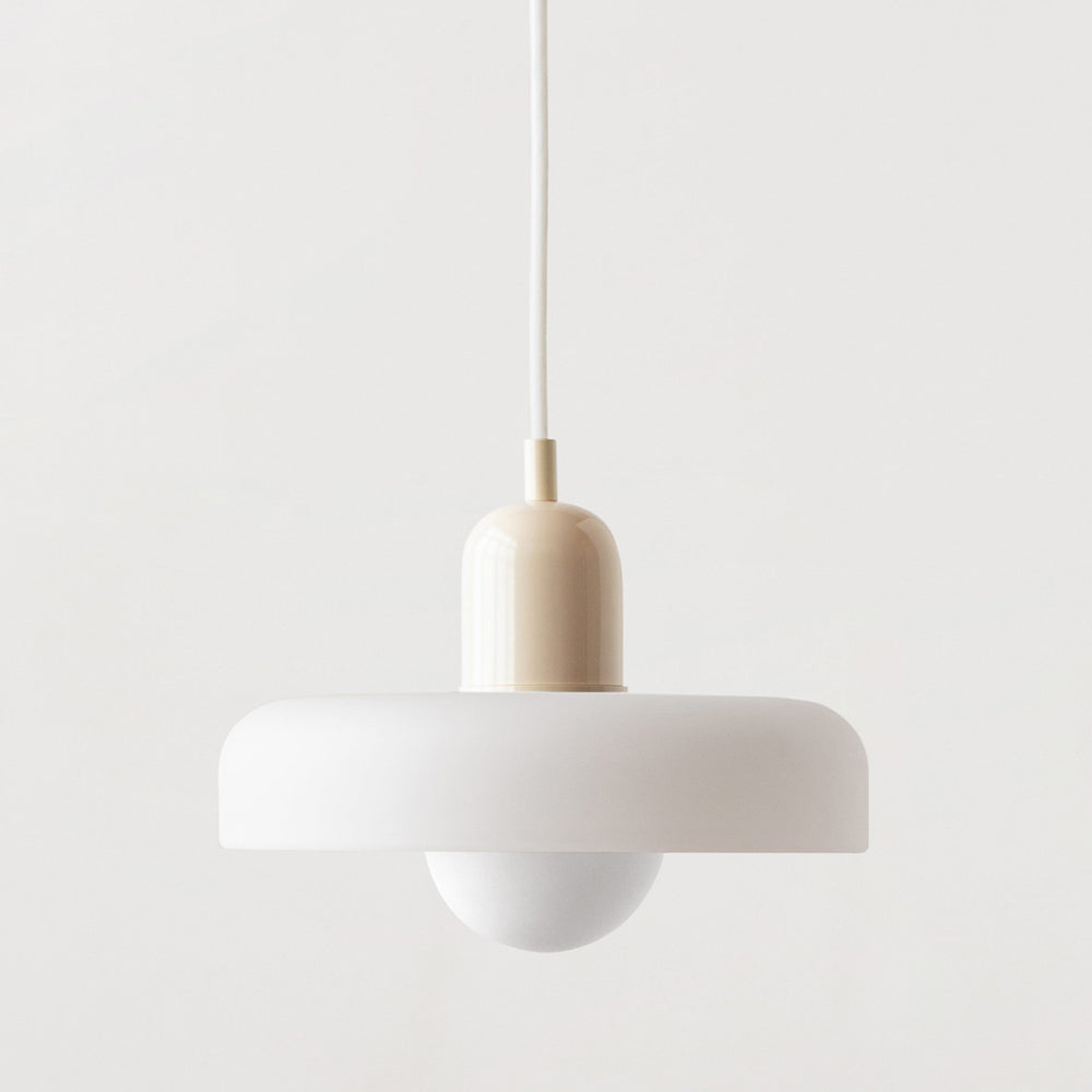 Bauhaus-pendel i farvet glas