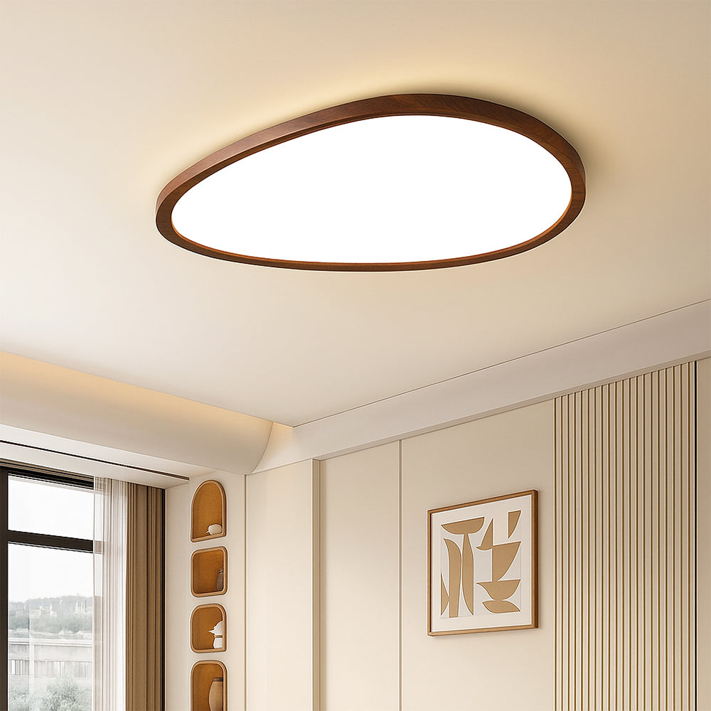 Ultratynd loftslampe i mørkt træ