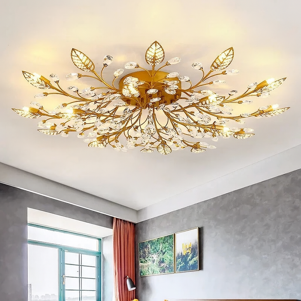 Luksus loftslampe i krystal