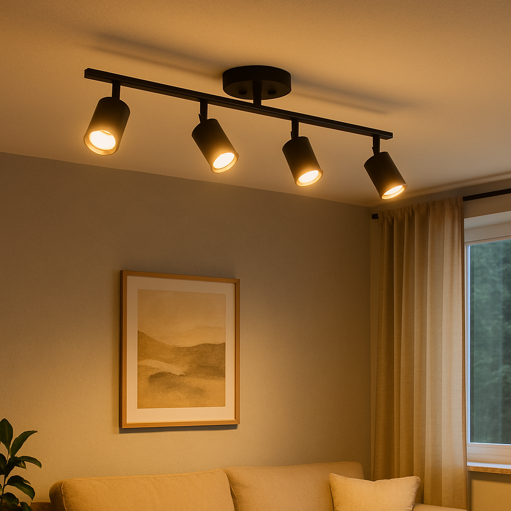 Moderne loftslampe med 4 hoveder