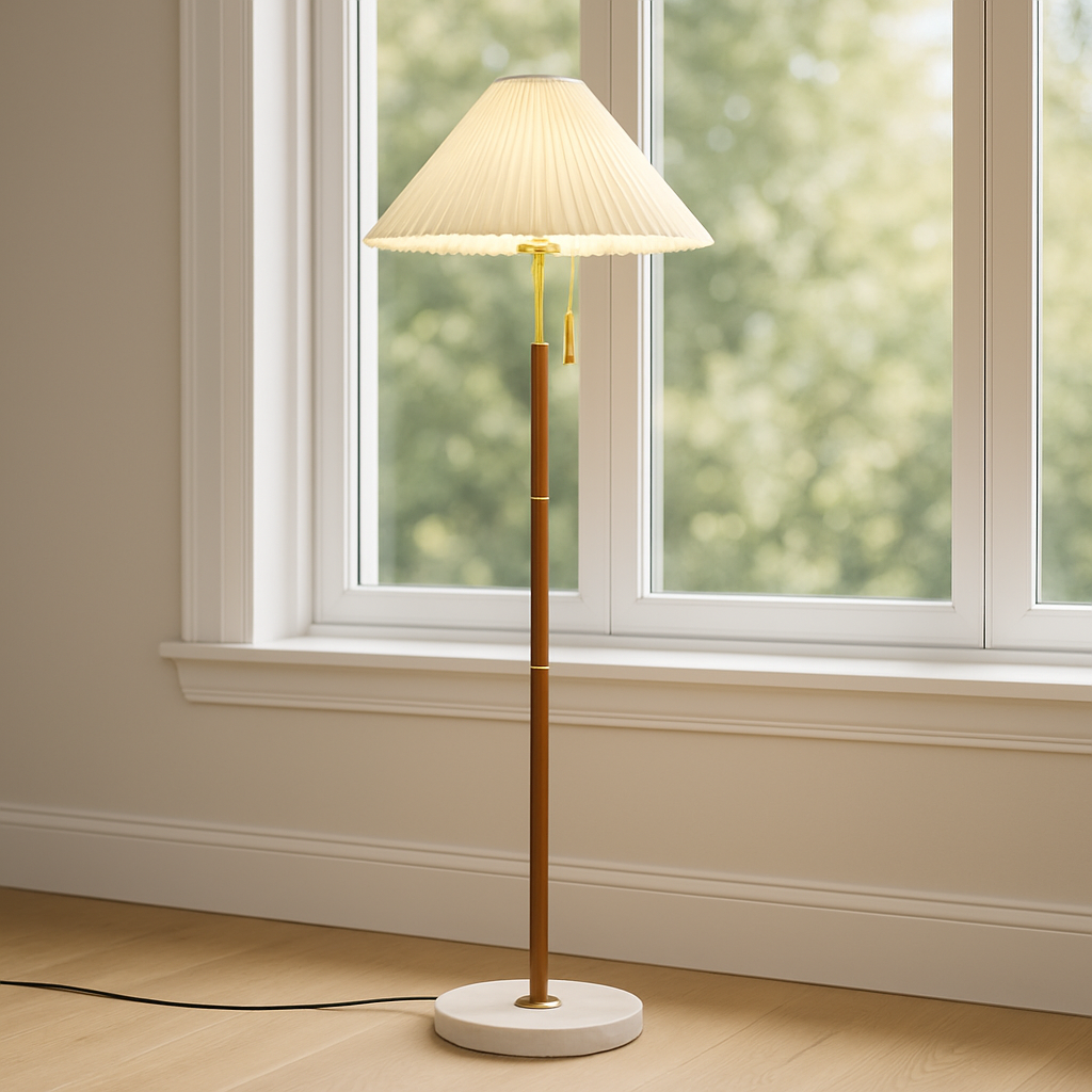 Yrus Vintage gulvlampe i træ