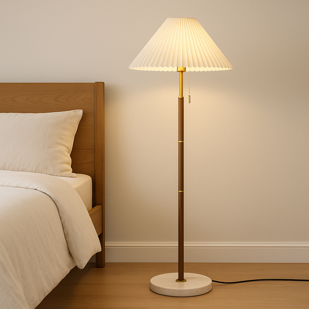 Yrus Vintage gulvlampe i træ