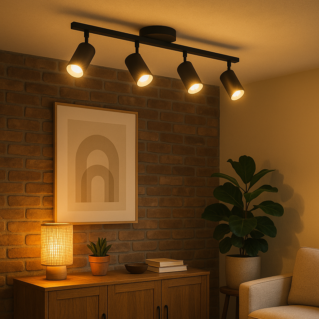 Moderne loftslampe med 4 hoveder
