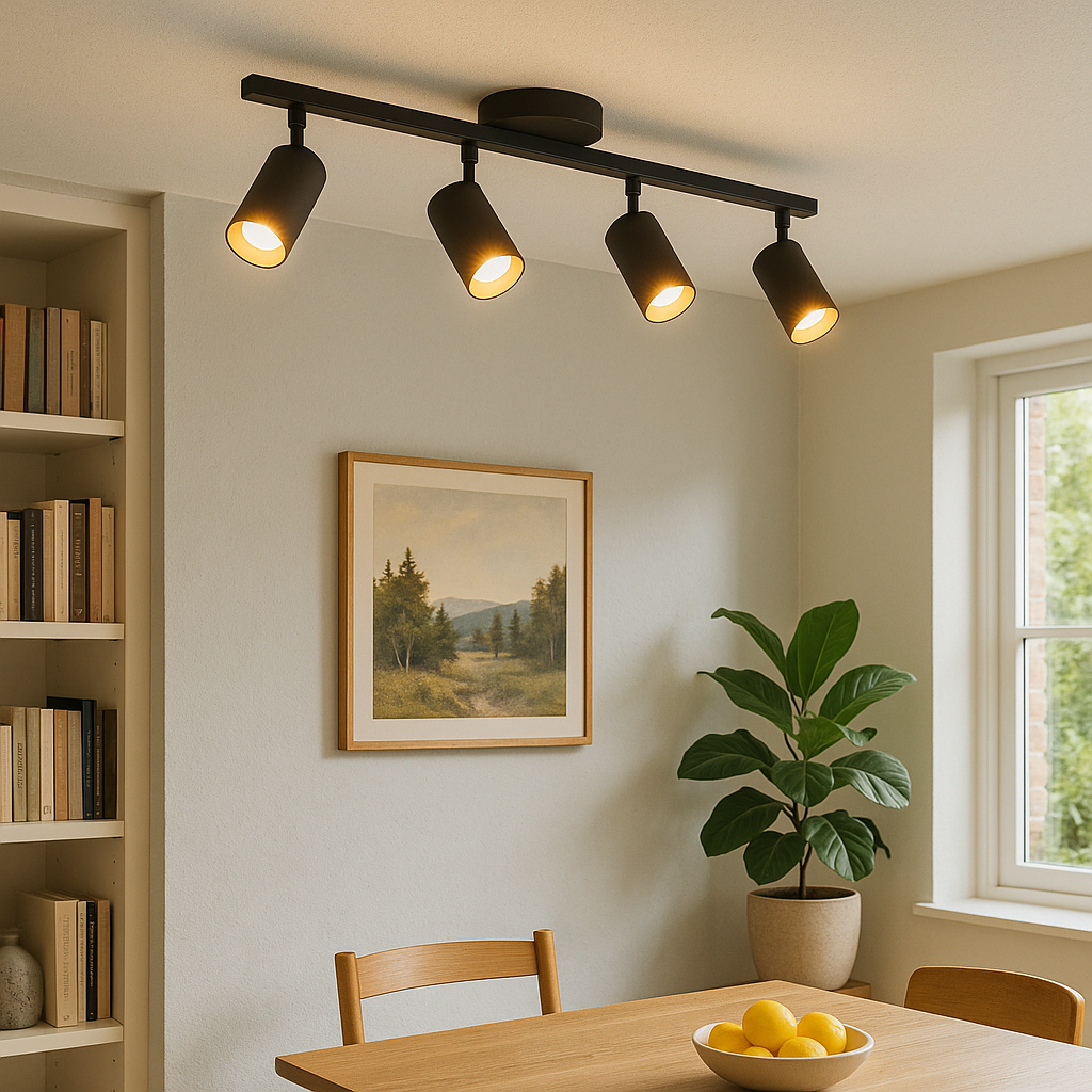 Moderne loftslampe med 4 hoveder