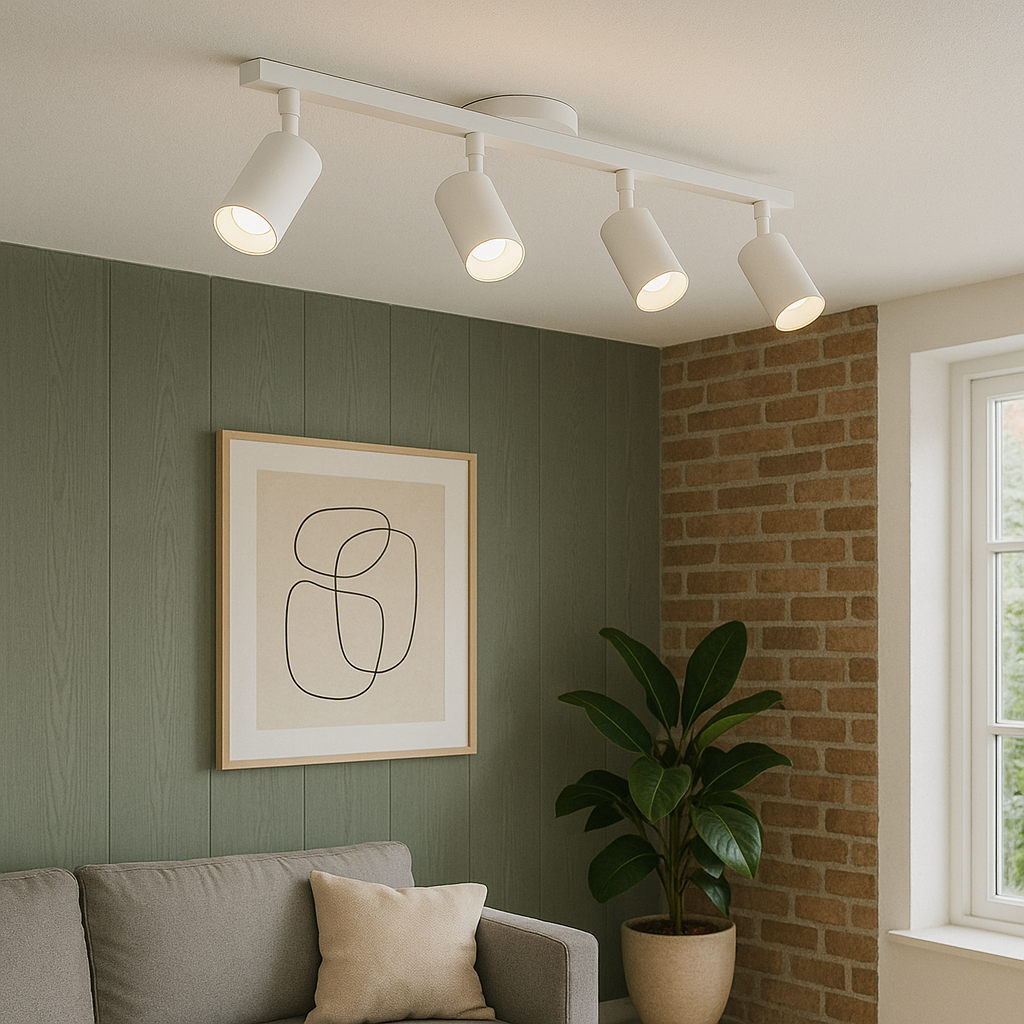 Moderne loftslampe med 4 hoveder
