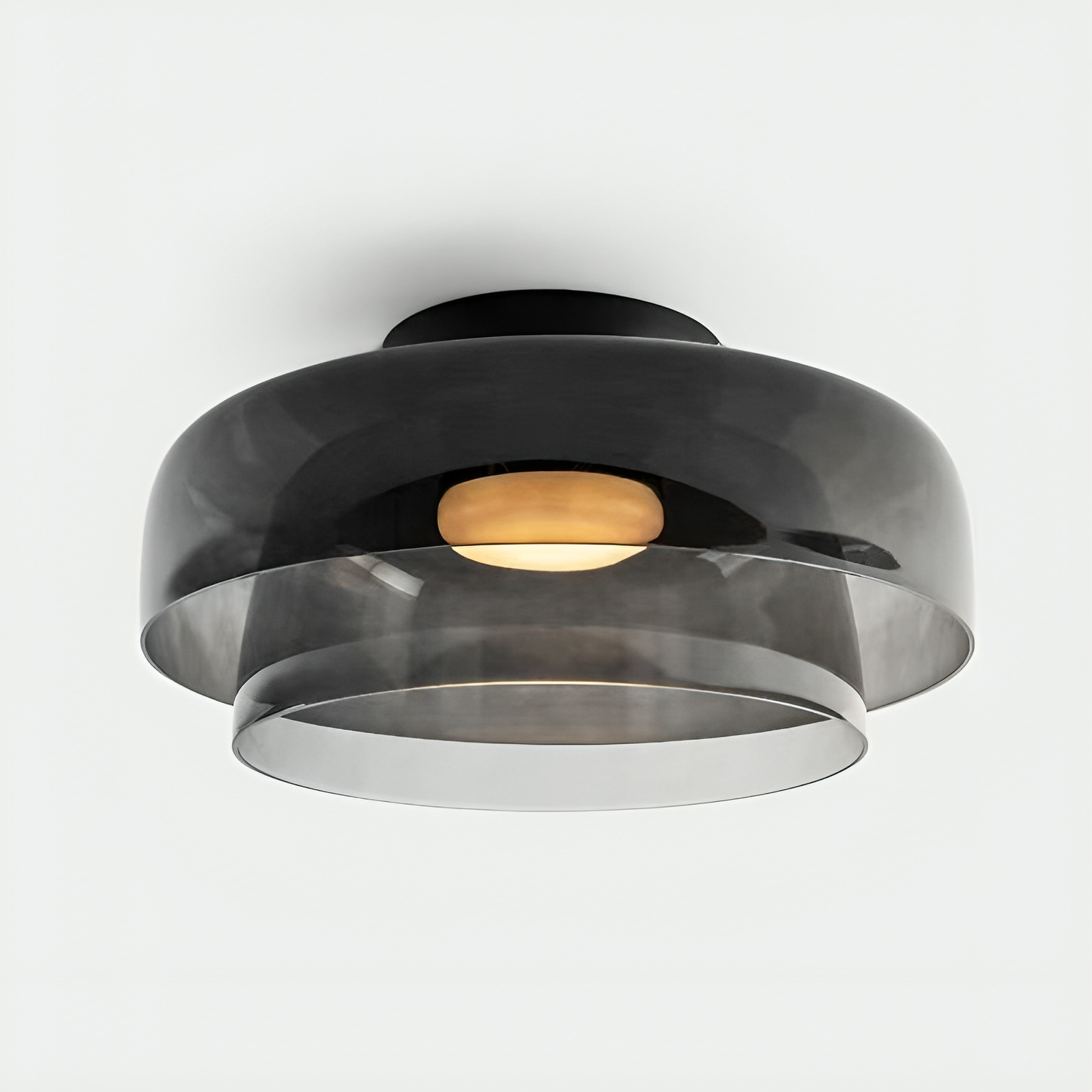 Nordisk Bauhaus-pendel med lagdelt glas