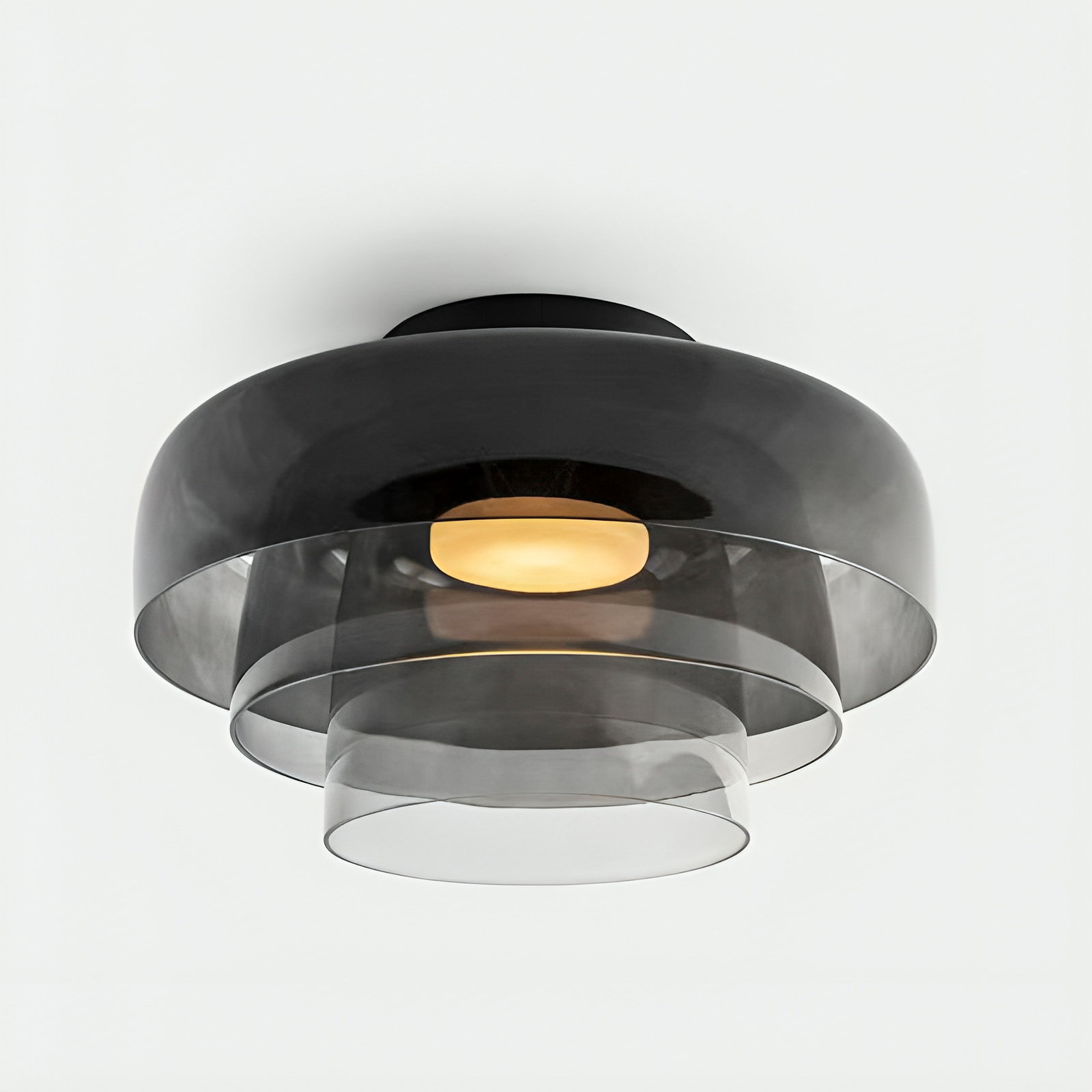 Nordisk Bauhaus-pendel med lagdelt glas