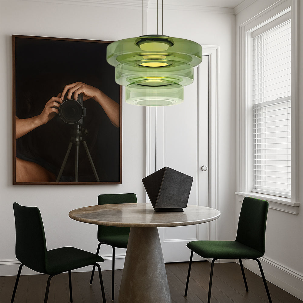 Dansk Bauhaus-pendel i glas