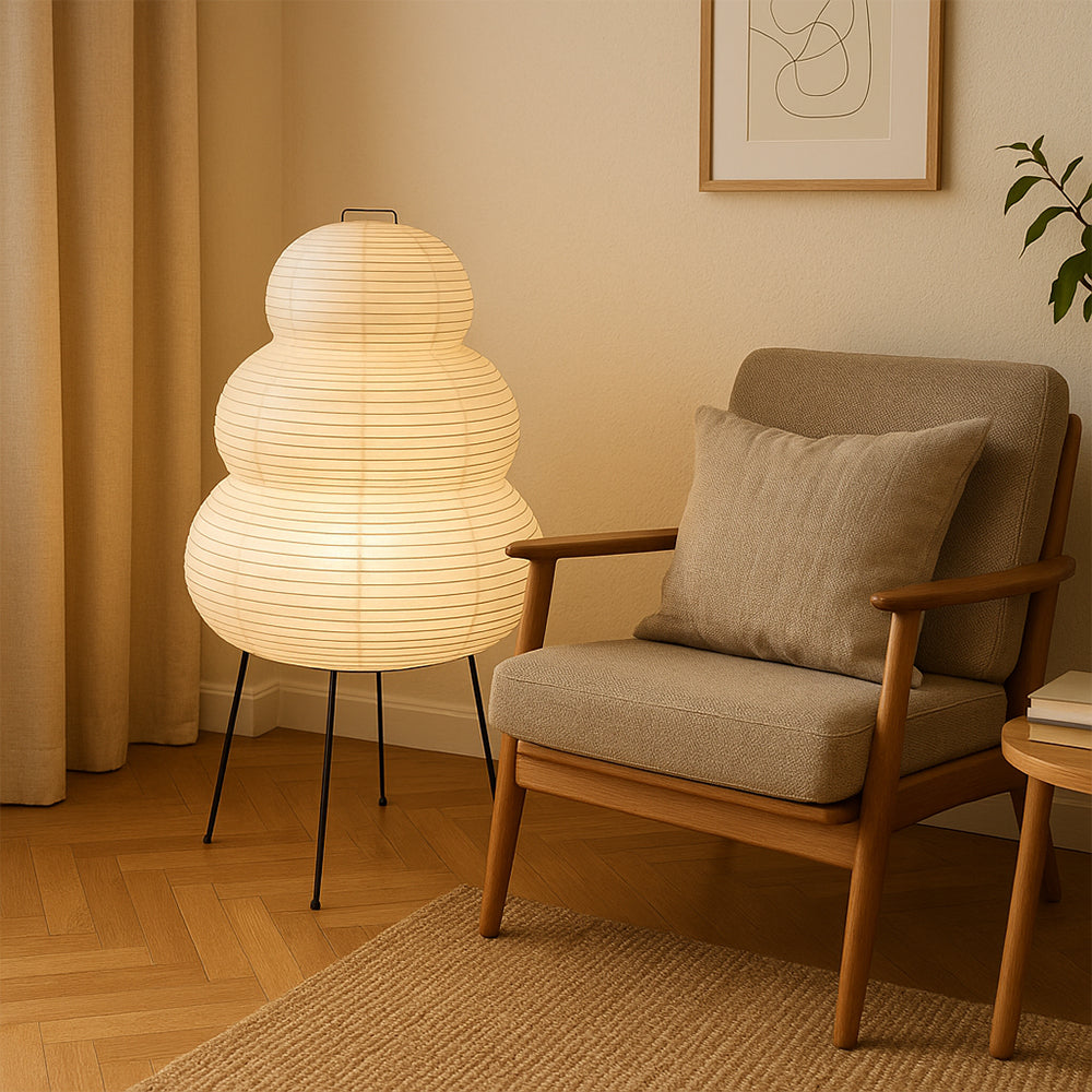 Bordlampe af rispapir