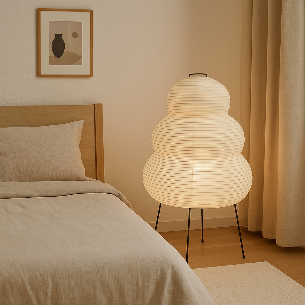 Bordlampe af rispapir