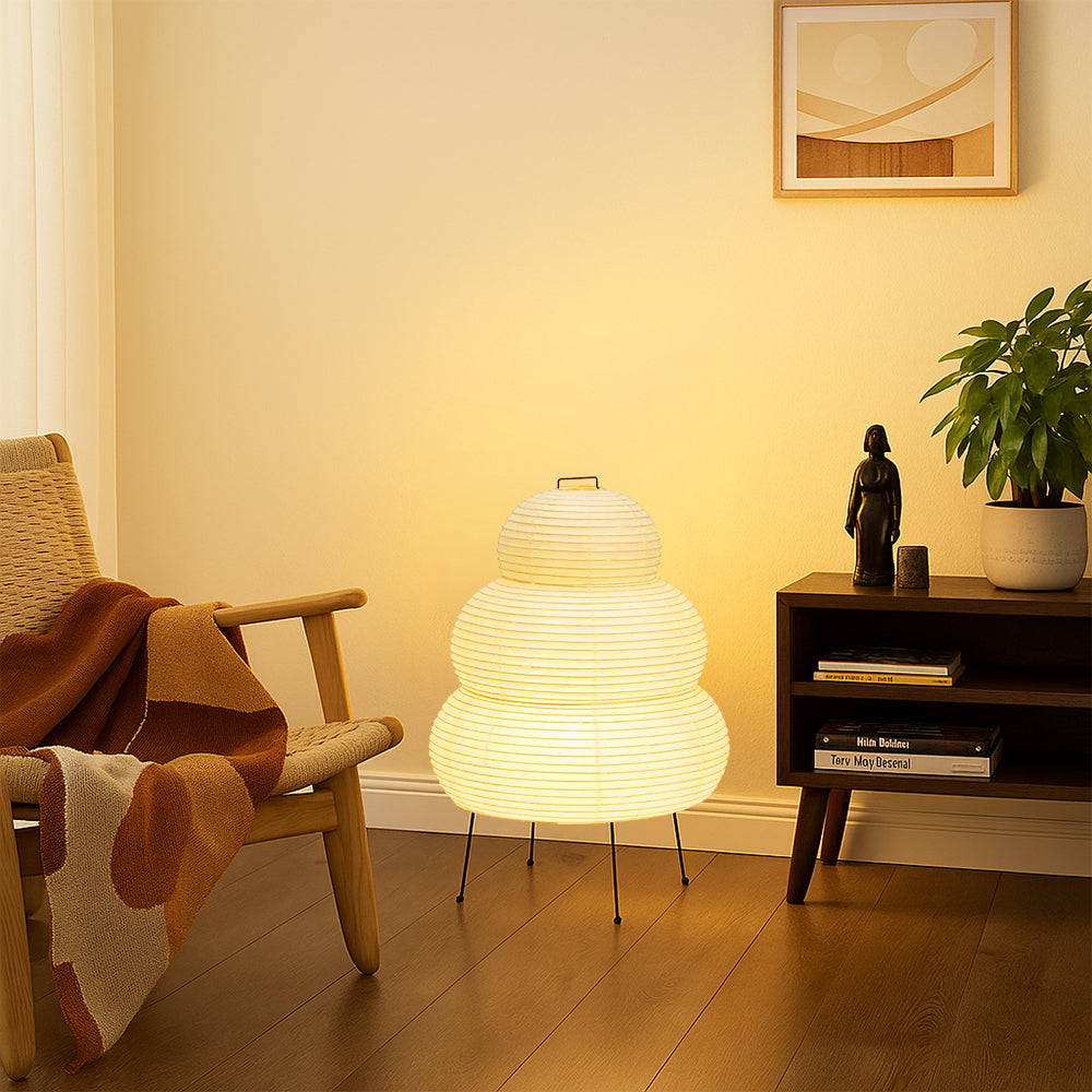 Bordlampe af rispapir