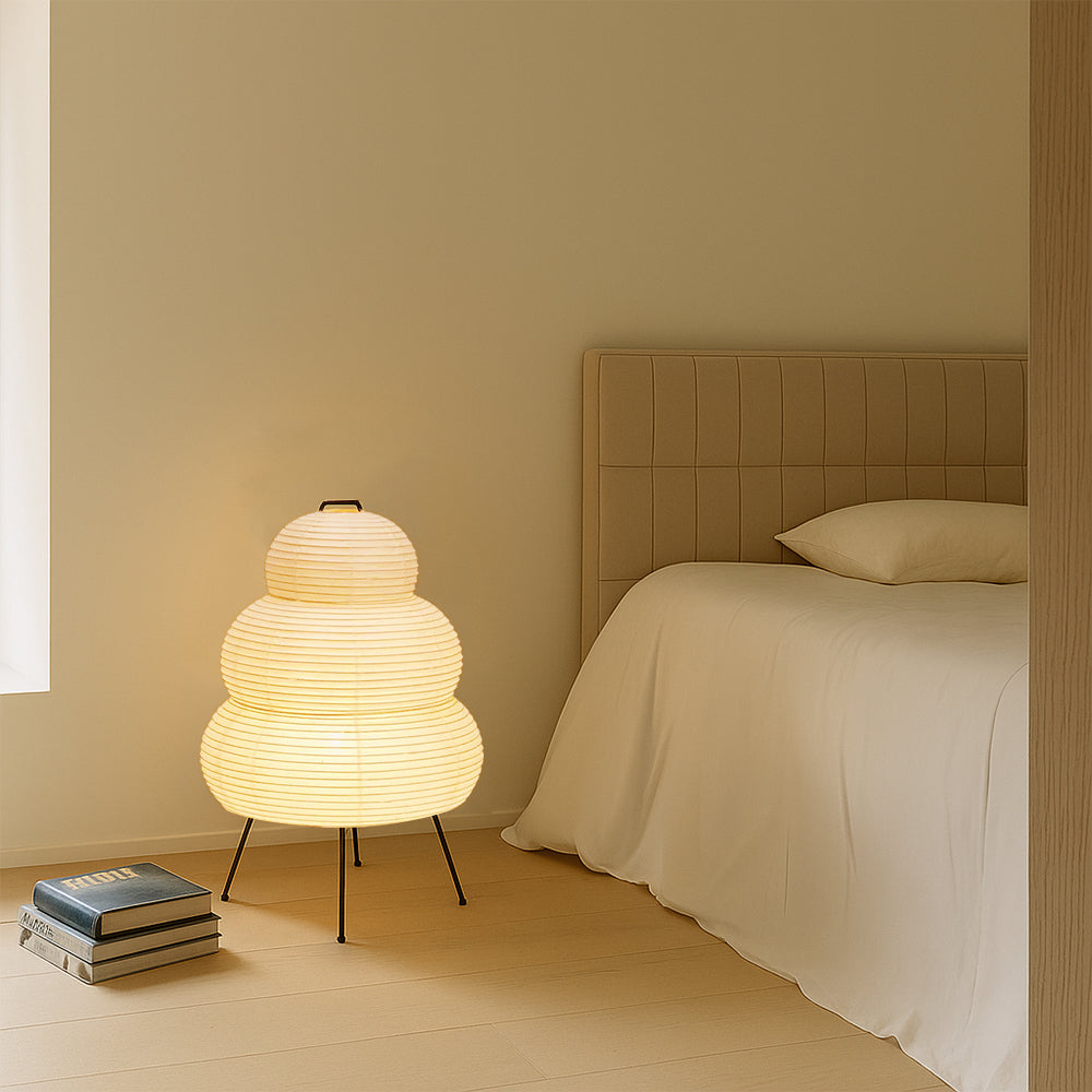 Bordlampe af rispapir