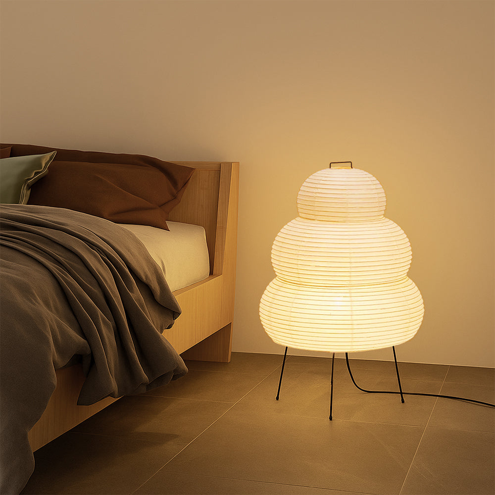 Bordlampe af rispapir