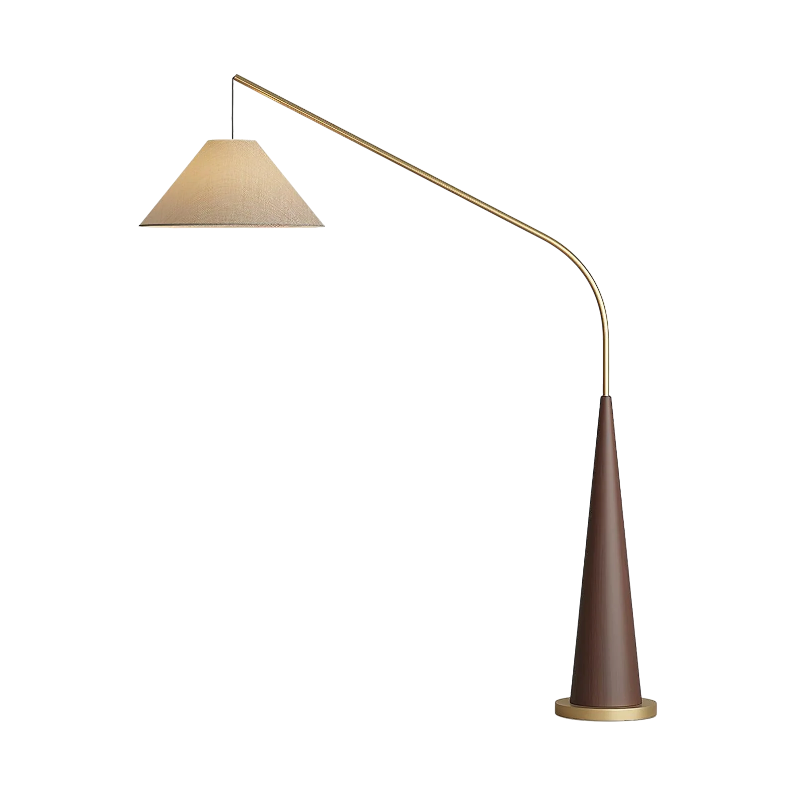 Charles træbue-gulvlampe