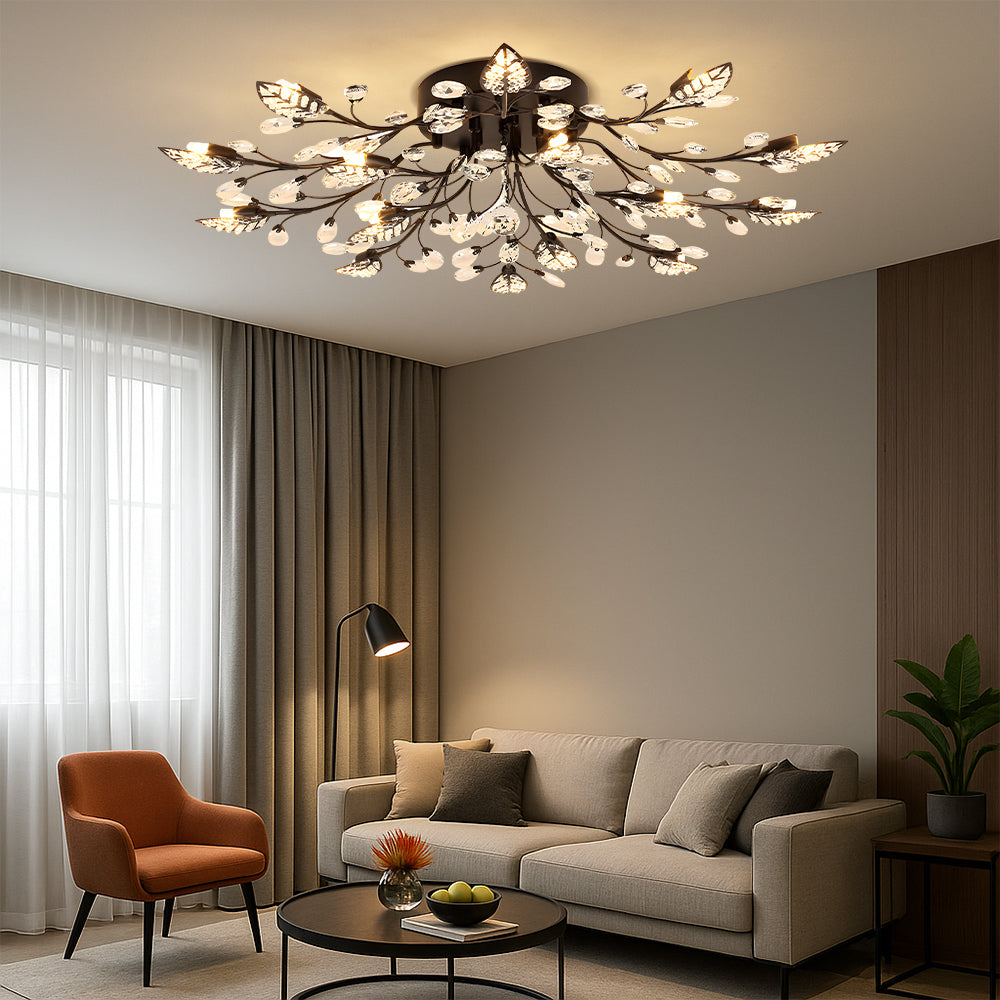 Luksus loftslampe i krystal