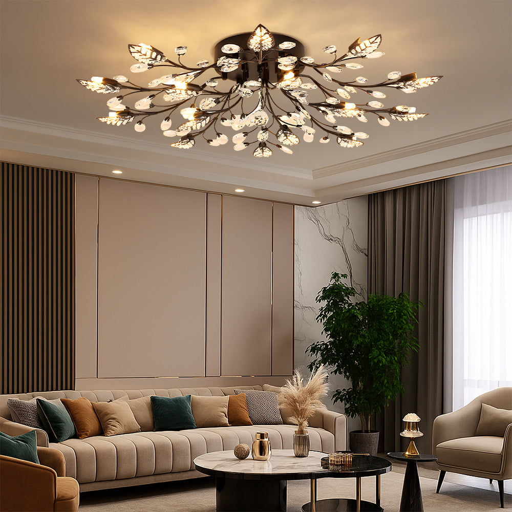 Luksus loftslampe i krystal