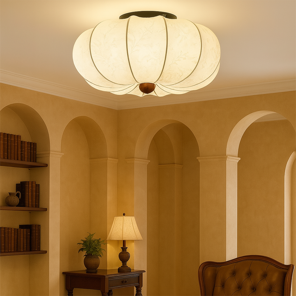 Middelalderlig silke-loftslampe