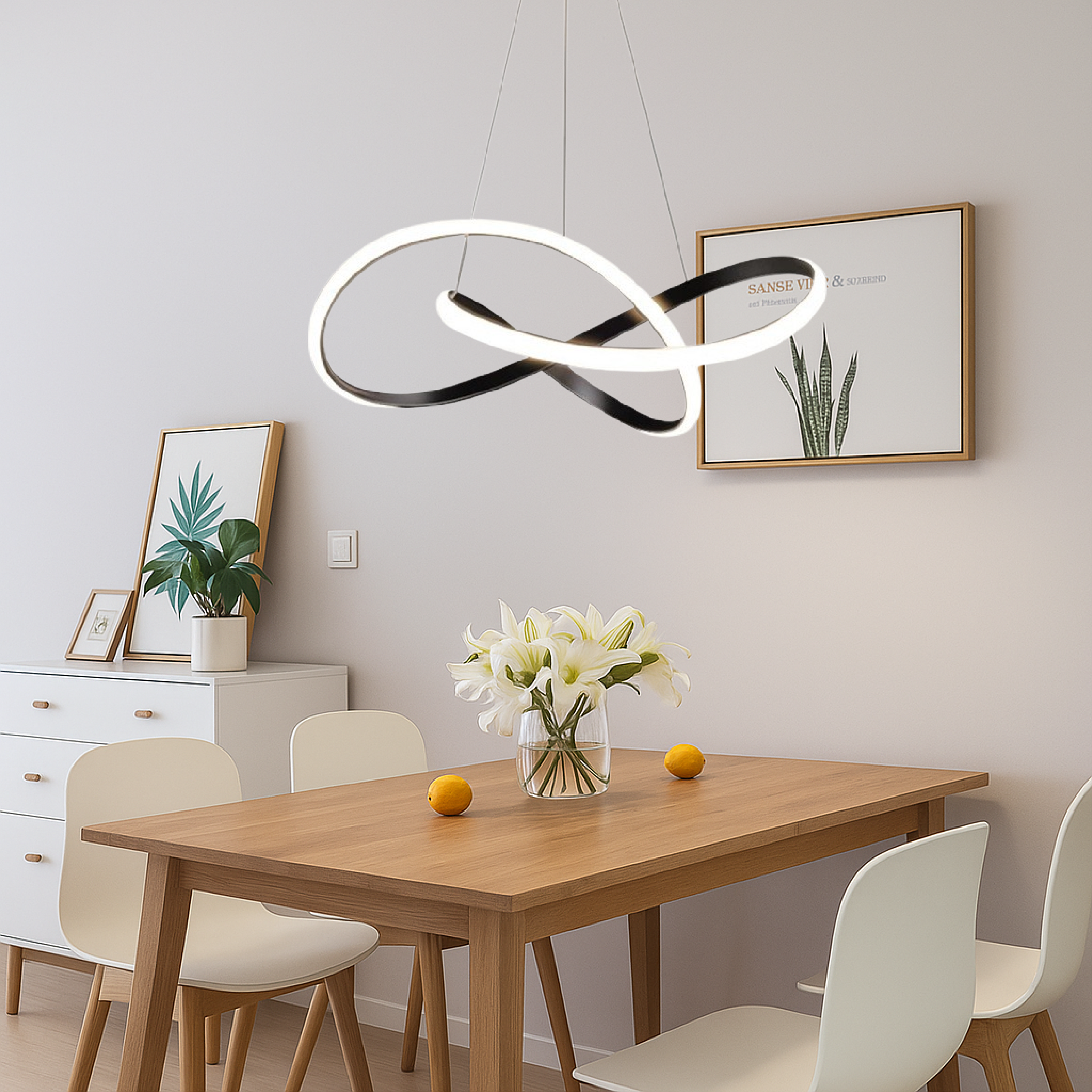 Moderne pendellampe til spisestuen
