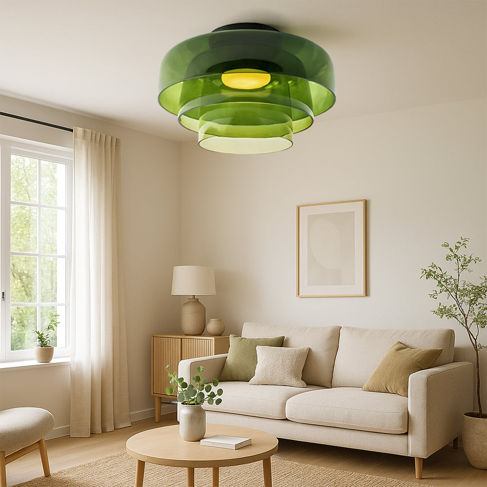 Nordisk Bauhaus-pendel med lagdelt glas