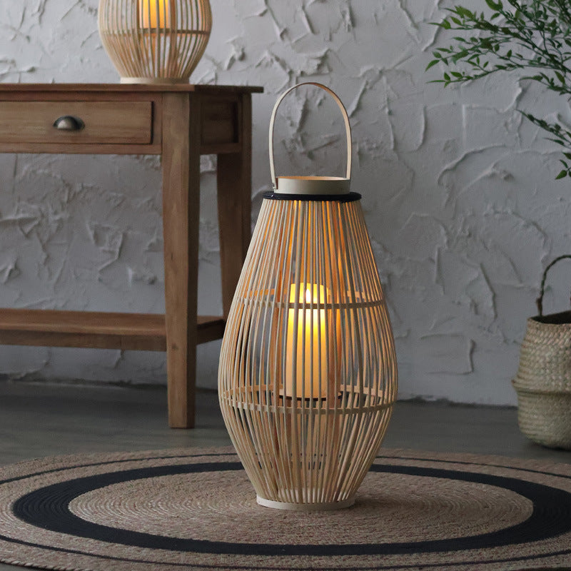 Gulvlampe med lysestage