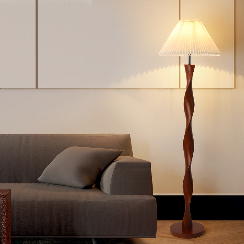 Japansk gulvlampe i valnød