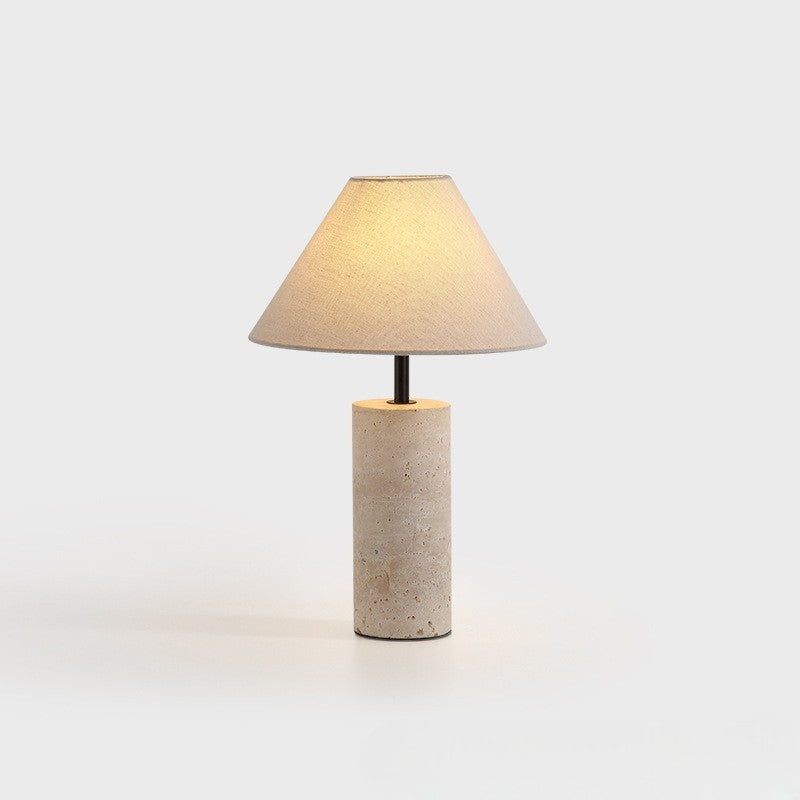 Lorie Marble + Linen Bordlampe