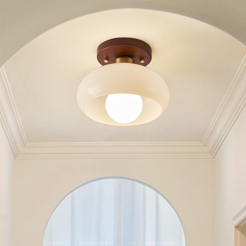 Fransk Bauhaus-loftslampe i creme