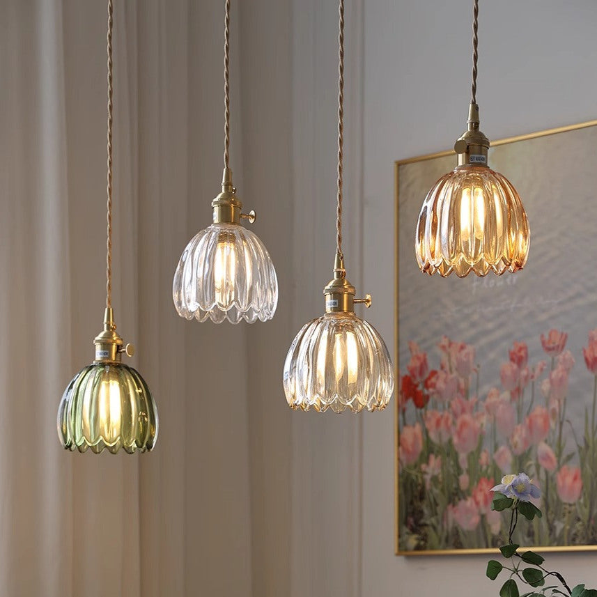 Japansk pendellampe i glas