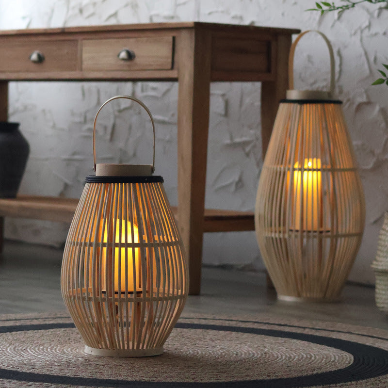 Gulvlampe med lysestage
