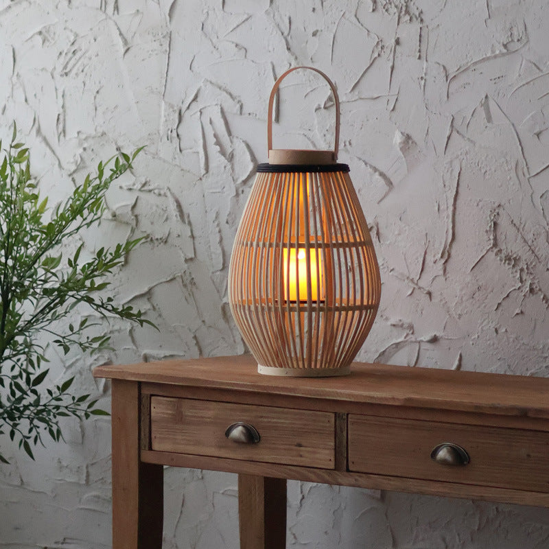 Gulvlampe med lysestage