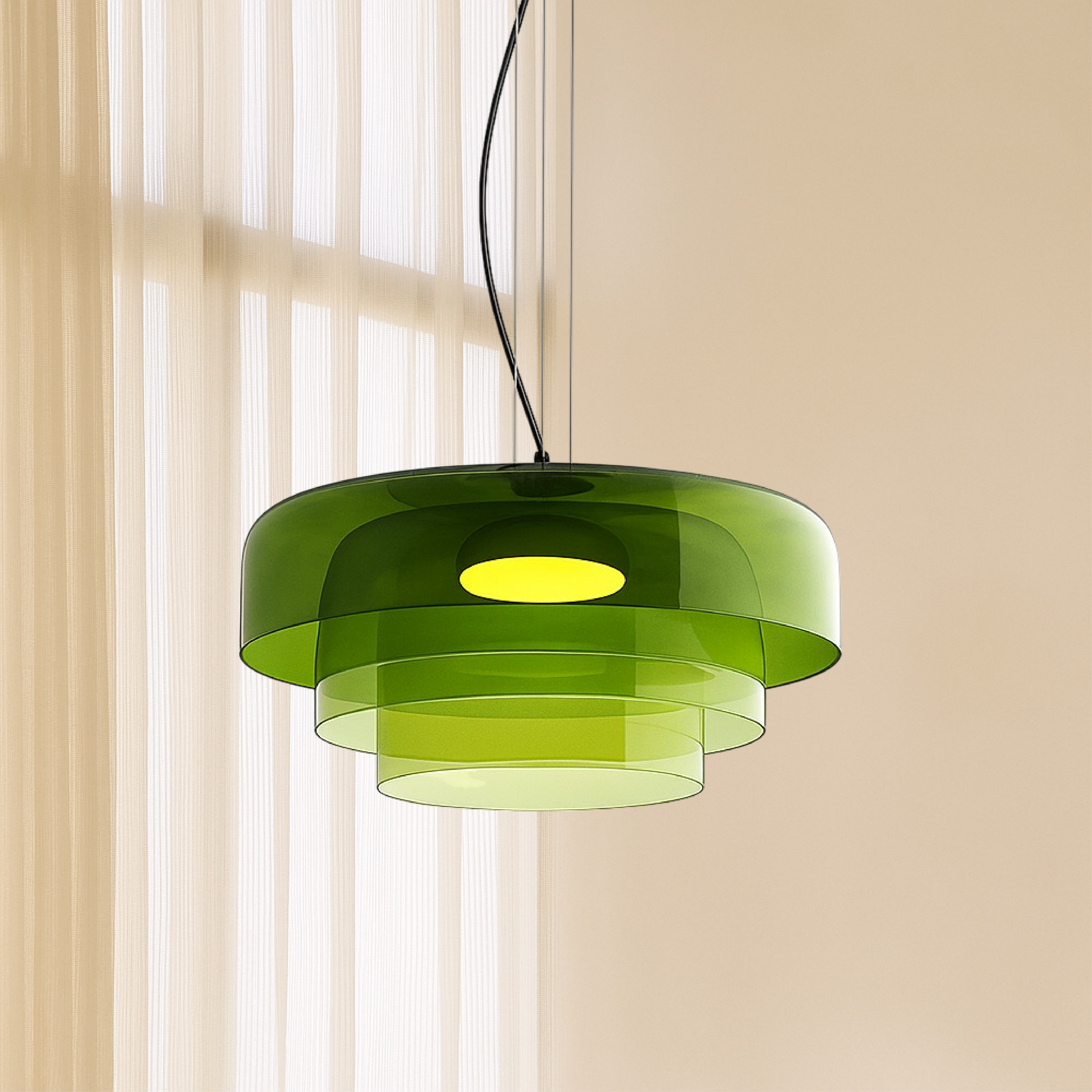 Pendellampe i glas