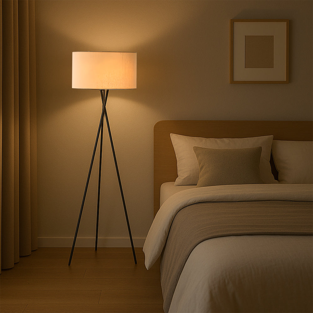 Gulvlampe i silke